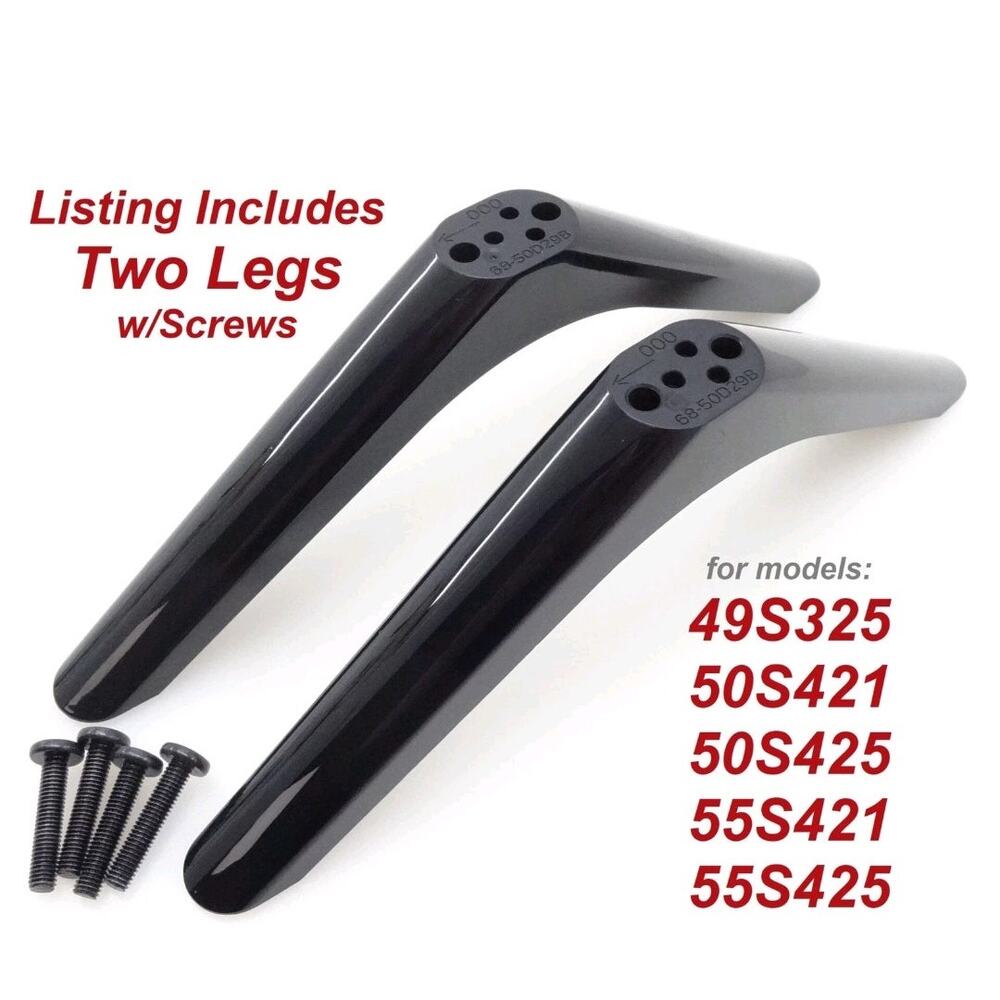 TCL 49S325 50S421 50S425 55S421 55S425 TV Stand Legs With Screws (68-50D29B)